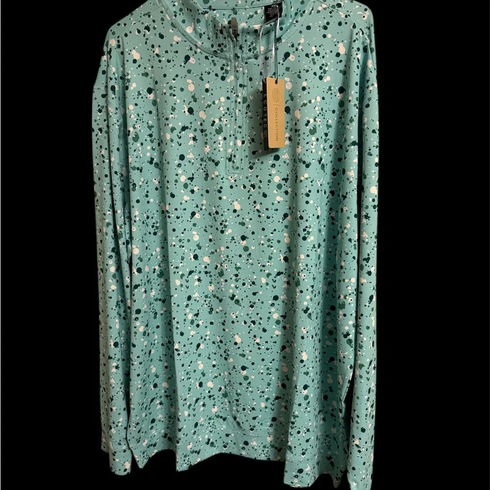 SWING JUICE GOLF SPLATTER MEN'S QUARTER ZIP XXL - Picture 2 of 4